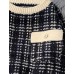 Vintage black plaid clothes For Women o neck patchwork oversize knitwear