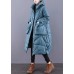 Blue Casual Duck Down Down Coat Zip Up Winter