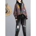 Women Light Purple Bat wing Sleeve Patchwork Fine Cotton Filled Winter Coat